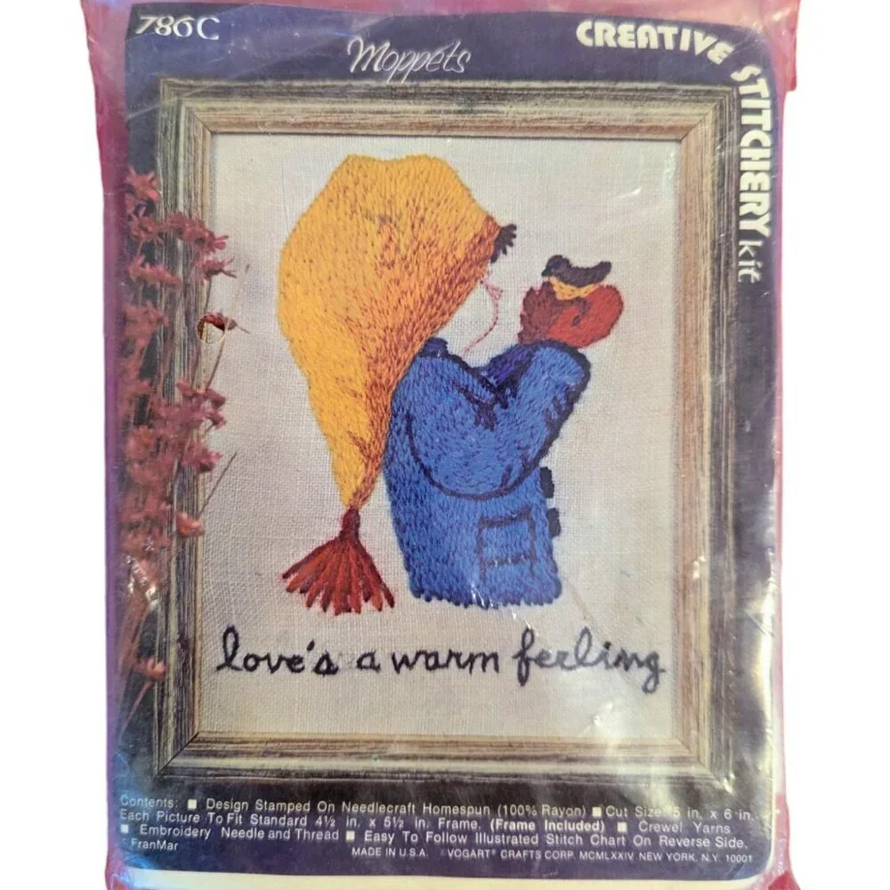 NWT Vintage 70's Embroidery‎ Kit Child Bird Moppets Needle Stitch #786C MCM